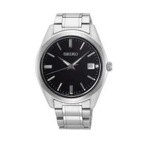 Miesten rannekellot Seiko SUR311P1 Musta Hopeinen (Ø 40 mm)